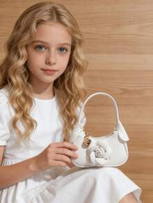 女童大号碎花手提包，春秋新款时尚包包，小女孩时尚小包，公主包，女童零钱包，时尚迷你包，超可爱托特包，圣诞礼物，生日礼物，糖果包，口红包，个性化小包，购物零食包，配饰包，手提包，T台包 - 均碼 - 查看 7