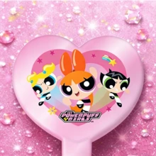 飞天小女警系列 3D 手持镜 心形化妆镜 带手柄 SPA沙龙便携式化妆镜 礼品 - 粉色 - 查看 4