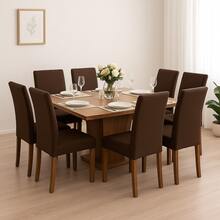 Chair Cover Kit With 6 Units For Dining Room Kitchen Pantry Gel Mesh Super Offer - Óxido marrón - Ver 5