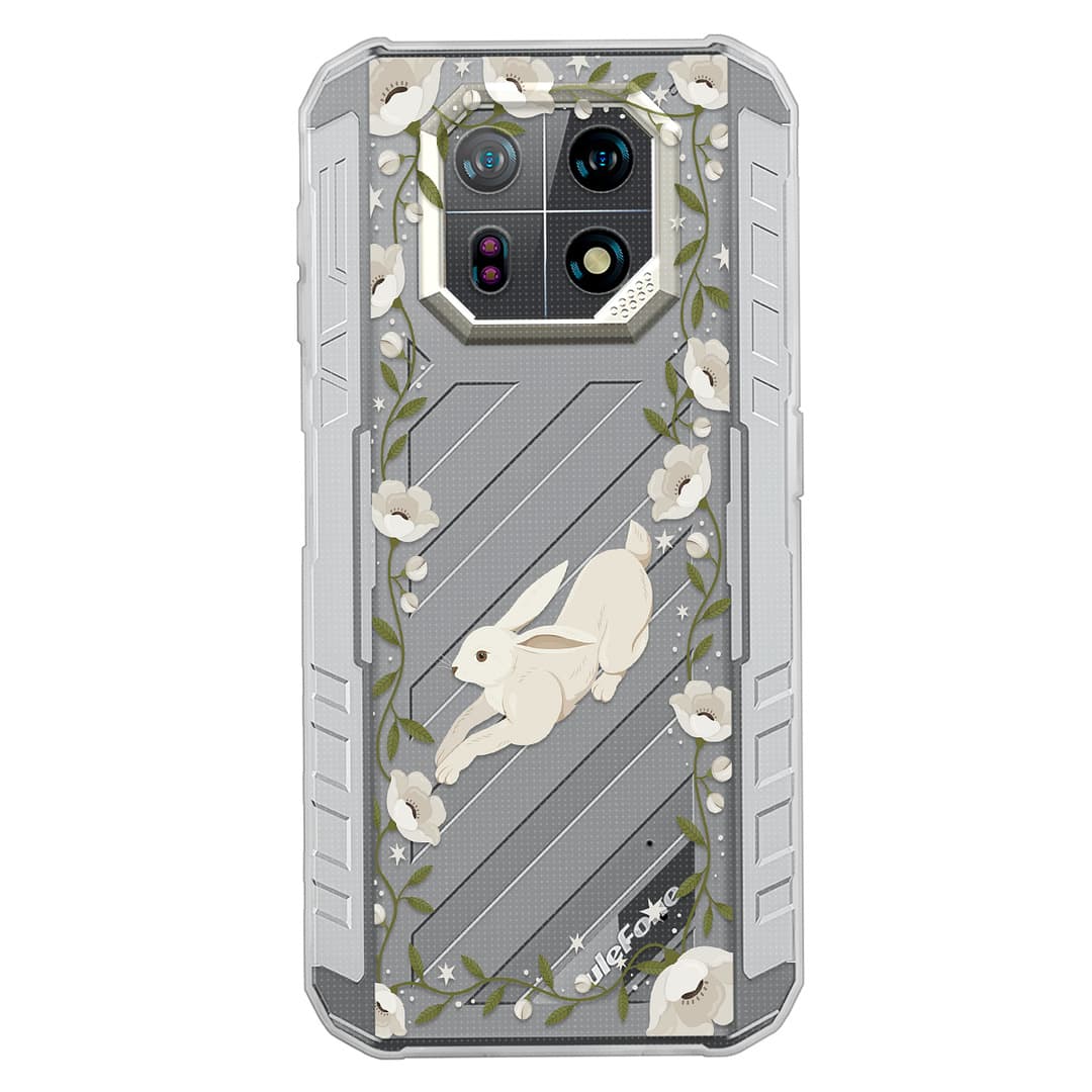 INSTACASE Funda Compatible con Ulefone Conejo Flores Mascotas Carcasa Para Mujer, Case Antigolpes TPU. - transparente - Ver 1