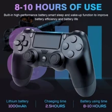 PS-4 Controller, PS-4 Controller Wireless, With USB C Cable/1000mAh Battery/Dual Motors/6-Axis Gyro/3.5mm Audio Jack/Multi Touch Pad/Share Button, PS-4 Controller Compatible With PS-4/Slim/Pro/PC - Controller For PS-4 Remote For Playstation 4/Pro/Slim With Double Shock/Stereo Headset Jack/Touch Pad/Six-Axis Motion Control - Camouflage Green - View 3