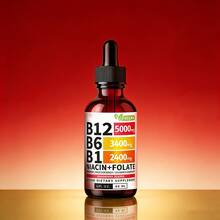 Comunvitam Vitamin B12 Liquid Supplement Drops With B6, B1, Niacin & Folate - Edible Support For Energy, Brain & Heart, Non-GMO & Gluten-Free, 4 Fl Oz Fitness Dietary - 60ml - Xem 9