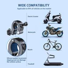 EXELQ Universal Magnetic Phone Mount, Bike/Motorcycle Handlebar-Specific, Compatible With Phones & GPS, Quick-Release Design - Black - View 4