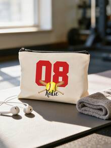 Bolsa de lona con tema deportivo personalizada - Bolsa de lona portátil personalizada, se puede imprimir nombre y patrones deportivos, adecuada para: regalos de fiesta con tema deportivo, regalos de fiesta de cumpleaños, bolsas de regalo personalizadas para celebraciones de campeonato de equipo, bolsas de almacenamiento exclusivas para jugadores de partidos de de baloncesto de exalumnos, bolsas esenciales para aficionados al día del partido de fútbol, decoraciones de fiesta y regalos del día del partido. - Multicolor - Ver 7