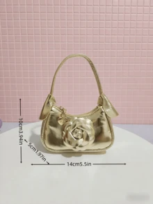 女童大号碎花手提包，春秋新款时尚包包，小女孩时尚小包，公主包，女童零钱包，时尚迷你包，超可爱托特包，圣诞礼物，生日礼物，糖果包，口红包，个性化小包，购物零食包，配饰包，手提包，T台包 - 均碼 - 查看 8