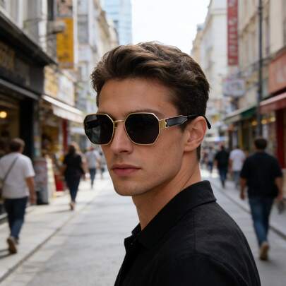 1pc Men's Fashion Elegant High-End Stylish Fashion Glasses