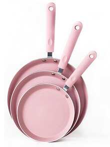 Sartén Antiadherente de Aluminio con Revestimiento de Piedra Médica (18/22/26cm) - Ideal para Hacer Tortitas, Huevos y Bistec, Sartén Portátil para Uso en Hogar y Restaurante | Perfecta para Desayunos Navideños en Familia, Cenas de Nochebuena y Reuniones Festivas de Fin de Año, Color Rosa Atractivo que Decora tu Cocina, Resistente al Calor y Fácil de Limpiar, Opciones de Tamaño Versátiles para Adaptarse a Todas las Necesidades de Cocina, Regalo Práctico y Bonito para Amantes de la Cocina en la Temporada Navideña y Año Nuevo - Rosa - Ver 2