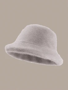 新款时尚个性化高品质男女通用仿毛皮耳罩帽，秋冬季日式大头围加厚保暖防风渔夫帽，非常显脸型 - 毛絨漁夫帽 - 查看 8