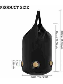 Goat Hay Feeder, Slow Feed Hay Bag For Horses, Sheep, Donkey, Cows, Alpacas And Ostriches, Premium Oxford Waterproof Fabric, Circle Leather Reinforced 5 Open Feeding Hole For Resist Biting - 彩色 - 查看 2