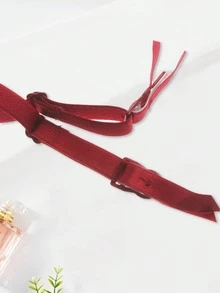 Dây nịt ren xuyên thấu gợi cảm dành cho nữ, có thể điều chỉnh. - Đỏ - Xem 4