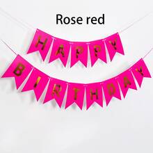 1pc Happy Birthday Gold Foil Pennant Flag, Decorative Banner For Party Supplies - Multicolor - View 16