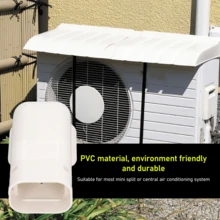 Funda protectora 411 para tubos a través de pared, cubierta decorativa para tubos de cobre de aire acondicionado interior/exterior, kit de funda para tubería PVC (serie 80). Oculta tubos, compatible con equipos existentes, hecha de PVC resistente y ecológico, apta para mini split/sistemas centrales, fácil instalación, se puede pintar. - Blanco - Ver 3