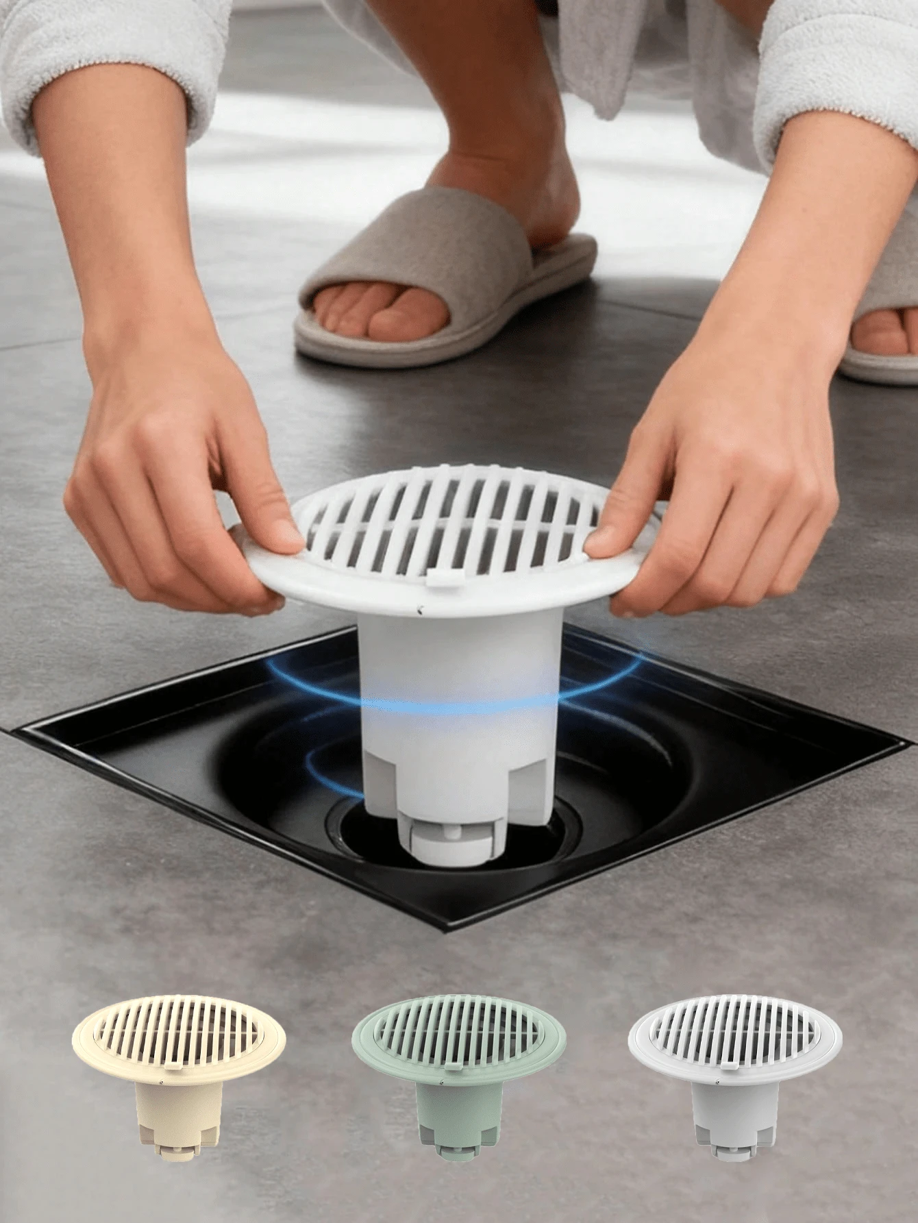 1个地漏除臭器，地漏异味盖，自动关闭地漏，防虫防臭，自动排水，浴室地漏除臭器，密封地漏芯，适用于酒店、浴室、厨房