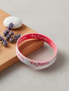 Country Texas Silicone Bracelet Double Red And White - 紅色 - 查看 2