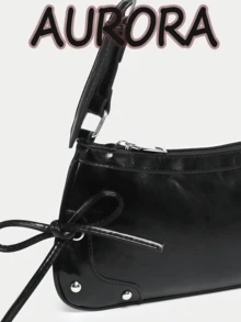 Elegant Bow - Decorated Underarm Shoulder Bag For Women, Chic & Versatile Style With Delicate Design, Cute And Practical Shoulder Bag Featuring Smooth Texture, Suitable For Daily Outings, Work Commutes And Casual Gatherings, Ideal As Valentine's Day, Thanksgiving, Halloween & Christmas Gift For Friends And Loved Ones - 彩色 - 查看 7