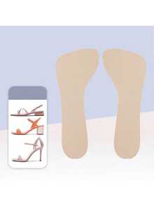 QKC 2pcs Women's Ultra-Thin Anti-Slip Cooling Insoles - Beige - View 4