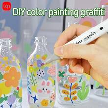 WUQIANNIAN مجموعة 1 من علامات ذات طرفين مزدوجين ب- 12 لون، سلسة وطويلة الأمد، تلوين متساوٍ، مقاومة للبهتان، بدون رائحة، مناسبة لمختلف سيناريوهات الرسم والتلوين، موسم العودة إلى المدرسة. - متعدد الألوان - مشاهدة 3