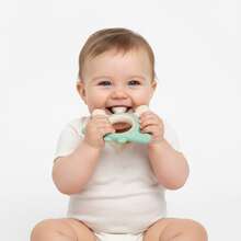 1pc Silicone Dinosaur Teether, Dual-Color Design With 6 Different Textures, Soft Silicone Material, Suitable For Babies 0+ Months, Ideal Newborn Gift - 彩色 - 查看 8