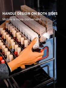 1Pc 7 Layers Nail Polish Storage Box, Makeup Organizer Cosmetics Storage, Detachable Multi-Layer Cosmetics Storage Rack, Oil Holder Cosmetic Display Case Sunglasses Eyewear Shelf Tray, Living Room Decor, Wedding Decoration, Back To School, Christmas - Multicolor - View 10