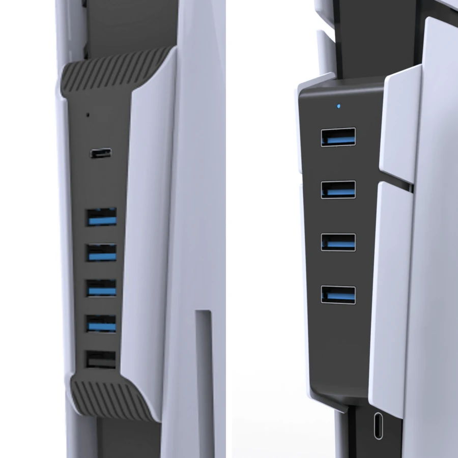 Topwolf USB Hub For P5, 5-In-1 USB Port Expander Compatible With P5/P5 SLIM/P5 PRO Console