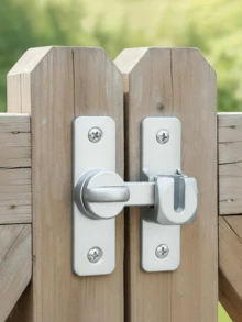 1pc 90/180 Degree Reversible Barn Door Lock, Privacy Protection - Safety Latch, Suitable For Barn Doors, Windows, Garden, Cabinets, Bathrooms, Sliding Doors Hardware - Multicolor - View 2