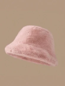 新款时尚个性化高品质男女通用仿毛皮耳罩帽，秋冬季日式大头围加厚保暖防风渔夫帽，非常显脸型 - 毛絨漁夫帽 - 查看 3