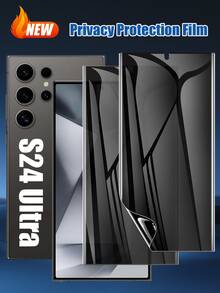 2pcs Privacy Screen Protector Film Compatible With Samsung S24 Fe/A17, Anti-Peeping, Anti-Scratch, Applicable To A54/A15/A05s/A35/A54/A55/A16/A17/S23 Fe/S22/S23/S24/Galaxy S25 Ultra/S26 Ultra/S26/S26 Plus Full Series Curved Screen (Comes With Applicator Tools) - Black - View 14