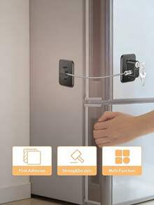 1/2/3/4pcs Baby Cabinet Locks, Toddler Drawer Locks For Refrigerator, Window, Decorative Child Safety Locks For Home, Nursery Cabinet Locks