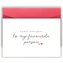 1张“你是我的挚爱”周年纪念贺卡，心形粉色星星设计 - 写给丈夫/妻子的情书 - 优雅手写字体，情人节礼物，送给男友/女友、未婚夫/妻（纸质卡片） - 彩色 - 查看 7