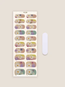 Miếng dán móng tay gel UV Emi, gel nền trong suốt, 20 miếng/gói, cần đèn UV, chất lượng salon, bền lâu, ES20 bán sỉ xuyên biên giới, giống như miếng dán móng tay Red Book. - Nhiều màu - Xem 3