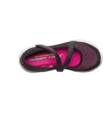 Skechers Girls' Mary Jane Princess Shoes, Soft Sole - Black/Pink - View 3