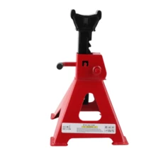 2 juegos de soportes elevadores de 2 ton (4409 lb) para autos. Ligeros y estables, base piramidal ancha. Acero forjado resistente, aptos para coches, SUV y camiones. Ajustables 10.5"-16.5", palanca ratchet rápida. Silla grande mejora se guridad. Incluye 2 bases y 2 barras. Ideales para cambio de ruedas o reparaciones. - rojo - Ver 7