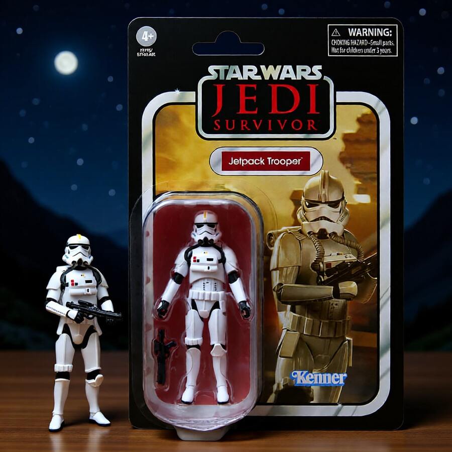 Hasbro 孩之宝 3.75 英寸星球大战可动人偶，附带配件，是一款忠实还原角色外观的收藏级礼品玩具。 - Jetpack - 查看 1