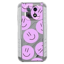 INSTACASE Funda Compatible con Ulefone Caras Moradas Caritas Carcasa Para Mujer, Case Antigolpes TPU. - transparente - Ver 1