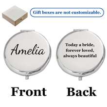 1件可客製化圖案與文字鏡子，雕刻不鏽鋼鏡子，個性化紀念品附禮盒，訂製禮物 - 彩色 - 查看 17