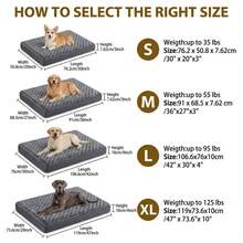 Grey Dog Bed For Large Dogs Large Orthopedic Dog Bed With Egg Crate Foam Support And Non-Slip Bottom, Waterproof And Machine Washable Removable Pet Bed Cover - 灰色 - 查看 12