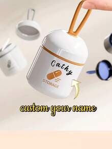 1pc Customizable Name Portable Medicine Box, Large Capacity First Aid Medical Box For Outdoor Hunting, Hiking, Camping, Convenient To Carry, Suitable For Graduation Season And Holiday Travel - Multicolor - View 1