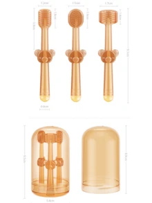 Juego de cepillo de dientes y pasta de dientes para mascotas, cuidado dental para gatos y perros pequeños, pasta de dientes con sabor a fruta, cepillo de dientes de silicona hecho de material, limpieza de salud oral para el sarro y los dientes amarillos - Multicolor - Ver 9