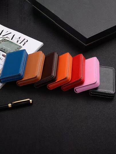 1pc RFID Blocking Wallet, Ultra-Thin PU Leather Business Credit Card Holder And ID Case, Unisex, Minimalist RFID Anti-Theft Card Holder, Keeps Business Cards Clean