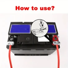 一对汽车、船舶、卡车电池接线柱夹，合金头连接器夹，正负极柱，汽车电池接线柱连接器 | 带垫圈的顶部接线柱替换夹 | 适用于船舶、房车、汽车 - 彩色 - 查看 8