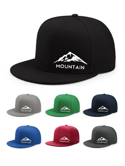 1pc Solid Color Graphic Letter Print Baseball Cap, Polyester Snapback Hat, Versatile For Daily Wear, Suitable As Christmas, Mother's Day, Father's Day, Teacher's Day, Birthday Gift For Family, Friends, Boyfriend/Girlfriend