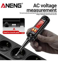 Aneng B16 Voltaje De Probador Digital Led Sin Contacto Ncv Lápiz probador de voltaje - Negro - Ver 2