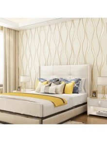 1卷自粘墙纸，异形条纹图案，可移除，防水，适用于卧室、客厅、家居装饰、餐厅、酒店装修，随机拼接，易于粘贴，波西米亚风格装饰 - 彩色 - 查看 20