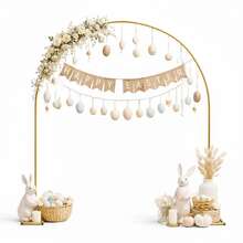 1pcs Arcos para Decorar 2.4*2.1m Arch Decoraciones para una Fiesta Soporte Para Globos Flores para Fiestas,Bodas,Festivales Outdoor Decor - Dorado - Ver 11