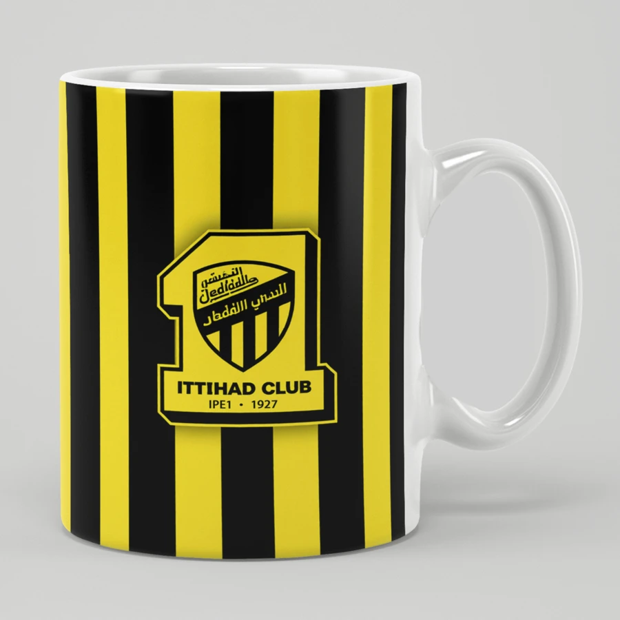 Al Ittihad Club Ceramic Mug - 11oz Coffee Tea Cup With Handle, Perfect Back To School Gift For Football Fans - Multicolor - View 1