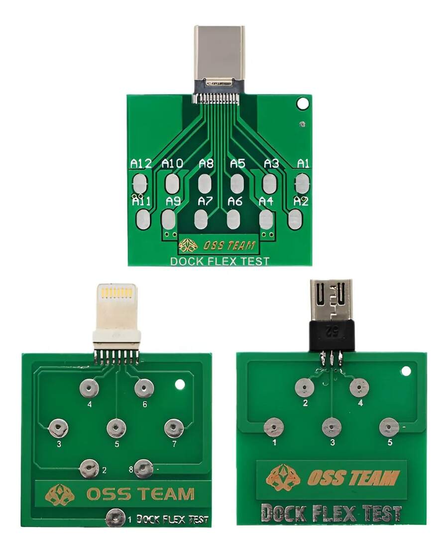 Placa De Prueba Micro Usb Dock Flex De 3 Piezas Para Android - 1PC - Ver 1