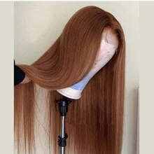 Uveous Chocolate Brown Lace Front Wigs Human Hair Pre Plucked 13x4 Straight Lace Front Wigs Human Hair 200% Density Colored #4 Light Brown Wig HD Lace Frontal Wigs For Women - S4 - 查看 2