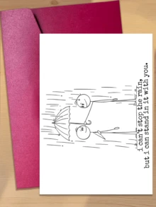 一张“我无法阻止雨，但我可以陪你雨中漫步”情人节贺卡，附信封，适合送给男友、女友、丈夫或妻子。这张贺卡可用于情人节、生日或周年纪念日，表达爱意、真挚的祝福以及对永远相伴的期盼和渴望。 - 套裝 - 查看 1
