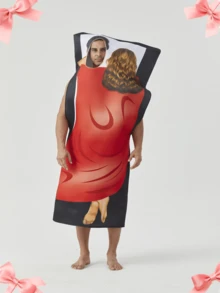 Adult Unisex Funny Hug Lover Jumpsuit, Suitable For Valentine's Day, Carnival, Halloween, Cosplay, Family Party