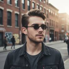 6pcs/2pcs/1pc Retro Prince Punk Small Round Frame Glasses Sets, Party Hipster Glasses - Multicolor - View 6